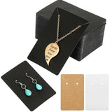 40pcs Jewellery Display Cards Necklace Earring Holder Kraft Paper 6x9cm - Black
