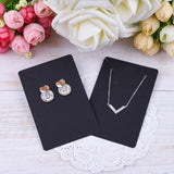 40pcs Jewellery Display Cards Necklace Earring Holder Kraft Paper 6x9cm - Black