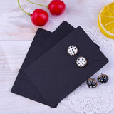 40pcs Jewellery Display Cards Necklace Earring Holder Kraft Paper 6x9cm - Black