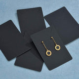 40pcs Jewellery Display Cards Necklace Earring Holder Kraft Paper 6x9cm - Black