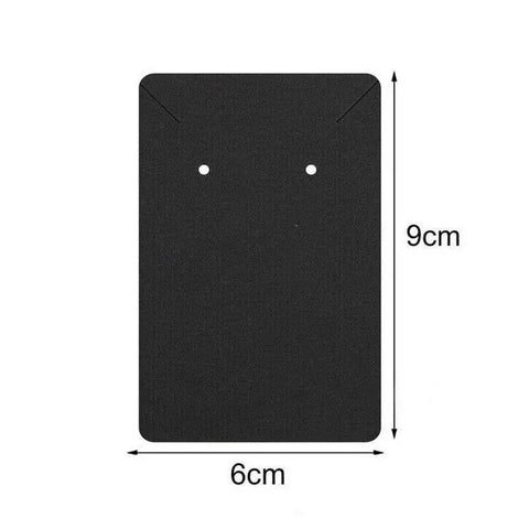 40pcs Jewellery Display Cards Necklace Earring Holder Kraft Paper 6x9cm - Black