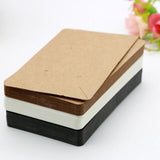 40pcs Jewellery Display Cards Necklace Earring Holder Kraft Paper 6x9cm - Black
