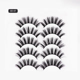 5 Pairs 3D Thick Mink Fake False Eyelashes Natural Long Wispy Makeup Lashes Au - 3D-55