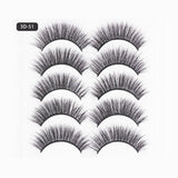 5 Pairs 3D Thick Mink Fake False Eyelashes Natural Long Wispy Makeup Lashes Au - 3D-55