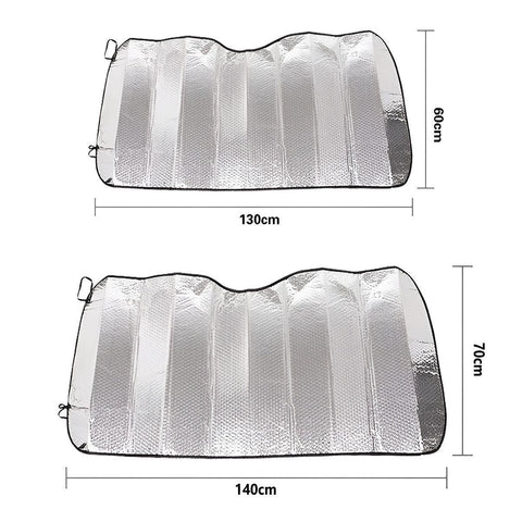 Car Windscreen Sun Shade Heat Reflective Windshield Front Rear Window Uv Block - 140*70