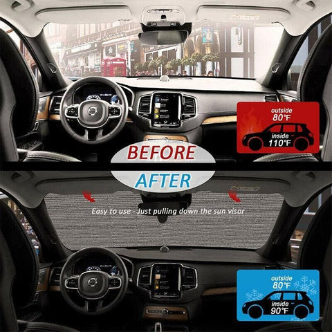 Car Windscreen Sun Shade Heat Reflective Windshield Front Rear Window Uv Block - 140*70