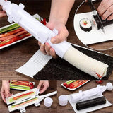 Sushi Roller Maker Tool with Tube Plunger DIY Bazooka Rice Mold for Home Kitchen