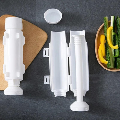 Sushi Roller Maker Tool with Tube Plunger DIY Bazooka Rice Mold for Home Kitchen