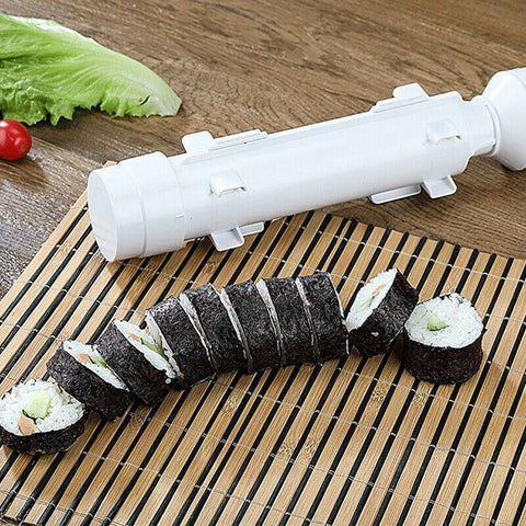 Sushi Roller Maker Tool with Tube Plunger DIY Bazooka Rice Mold for Home Kitchen