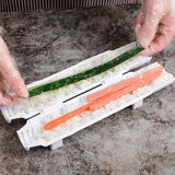 Sushi Roller Maker Tool with Tube Plunger DIY Bazooka Rice Mold for Home Kitchen