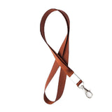 Neck Strap with Clip for ID Badge Name Tag Card Holder Lanyard - Coffee