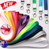 Neck Strap with Clip for ID Badge Name Tag Card Holder Lanyard - Coffee