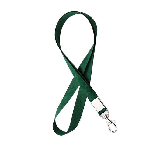 Neck Strap with Clip for ID Badge Name Tag Card Holder Lanyard - Dark Green