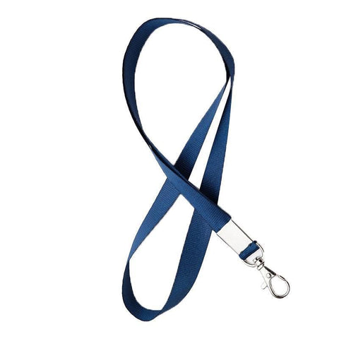 Neck Strap with Clip for ID Badge Name Tag Card Holder Lanyard - Navy Blue