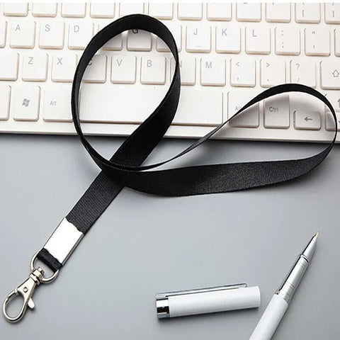 Neck Strap with Clip for ID Badge Name Tag Card Holder Lanyard - Navy Blue
