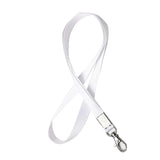 Neck Strap with Clip for ID Badge Name Tag Card Holder Lanyard - White