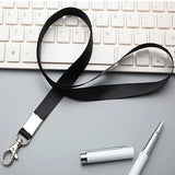 Neck Strap with Clip for ID Badge Name Tag Card Holder Lanyard - White