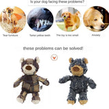Puppy Squeaky Plush Toy Small Dog Chew Soft Bear Pet Companion - Purple-28cm