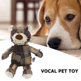 Puppy Squeaky Plush Toy Small Dog Chew Soft Bear Pet Companion - Purple-28cm