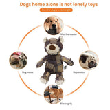 Puppy Squeaky Plush Toy Small Dog Chew Soft Bear Pet Companion - Purple-28cm