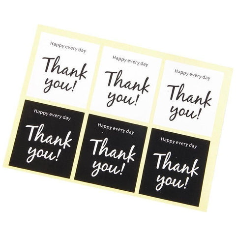 UP TO 80PCS Stickers Labels Thank You Stickers Gift Wrapping Craft Scrapbook DIY - 6*5PCS Style 13