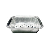 125PCS Disposable Quadrate Tin Foil Pans Oven Grill Safe Non-Stick Baking Trays - 125pcs-410ml