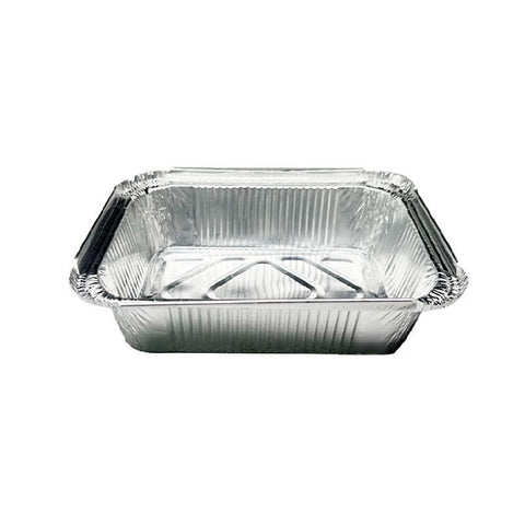 125PCS Disposable Quadrate Tin Foil Pans Oven Grill Safe Non-Stick Baking Trays - 125pcs-410ml