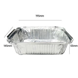 125PCS Disposable Quadrate Tin Foil Pans Oven Grill Safe Non-Stick Baking Trays - 125pcs-410ml
