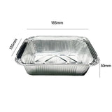 125PCS Disposable Quadrate Tin Foil Pans Oven Grill Safe Non-Stick Baking Trays - 125pcs-410ml