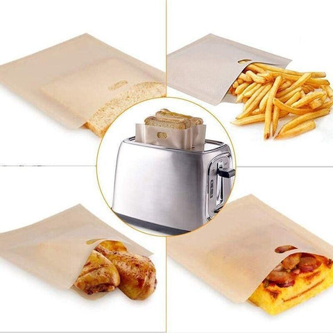 10-50Pcs Reusable Gluten-Free Toaster Bags for Sandwich Toasting - 10PCS