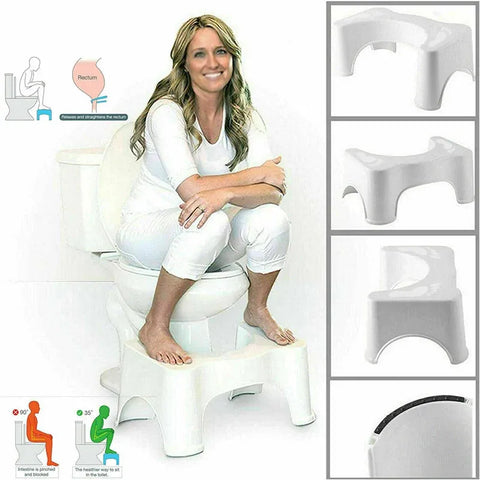 1X Sit And Squat Squatty Potty Stool Non-Slip Toilet Stools Healthy