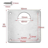 Hinge Repair Plate Rust Resistant Steel Furniture Cupboard Repair Mount Tool - 1SET