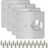 Hinge Repair Plate Rust Resistant Steel Furniture Cupboard Repair Mount Tool - 1SET