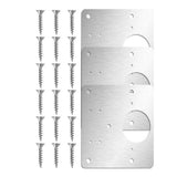 Hinge Repair Plate Rust Resistant Steel Furniture Cupboard Repair Mount Tool - 1SET