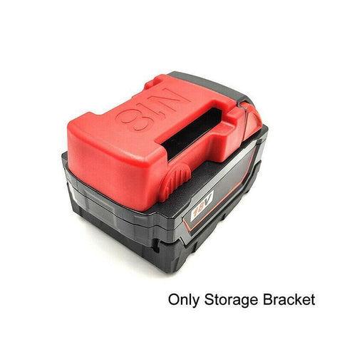 5Pcs Battery Mount Holder Stand For Milwaukee M18 18V Tool Battery Accessories - Black