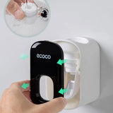 Ecoco Wall Mount Auto Ands Free Toothpaste Dispenser Automatic Toothpaste Squeez - Grey