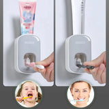 Ecoco Wall Mount Auto Ands Free Toothpaste Dispenser Automatic Toothpaste Squeez - Grey