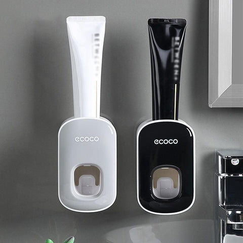 Ecoco Wall Mount Auto Ands Free Toothpaste Dispenser Automatic Toothpaste Squeez - Grey