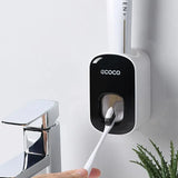 Ecoco Wall Mount Auto Ands Free Toothpaste Dispenser Automatic Toothpaste Squeez - Grey