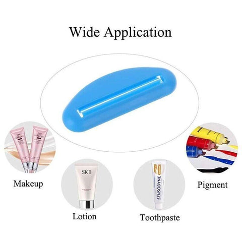 2Pcs Plastic Toothpaste Tube Squeezer Cream Dispenser Press Rolling Roller Tool