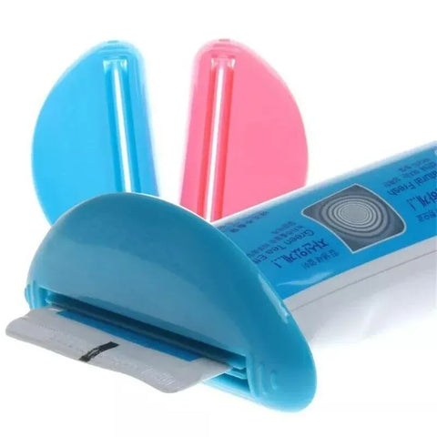 2Pcs Plastic Toothpaste Tube Squeezer Cream Dispenser Press Rolling Roller Tool