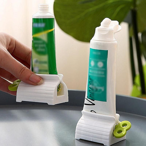 3X Toothpaste Squeezer Bathroom Tube Easy Stand Dispenser Rolling Holder Seat