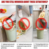 9L Hanging  Bin Wall Mounted Folding Waste Bin Kitchen Dining Cabinet Trash Can - Khaki