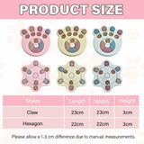 Dog Treat Dispenser Food Puzzle Toy Interactive Training Feeder Pet Supply Bowl - Hexagon-Green