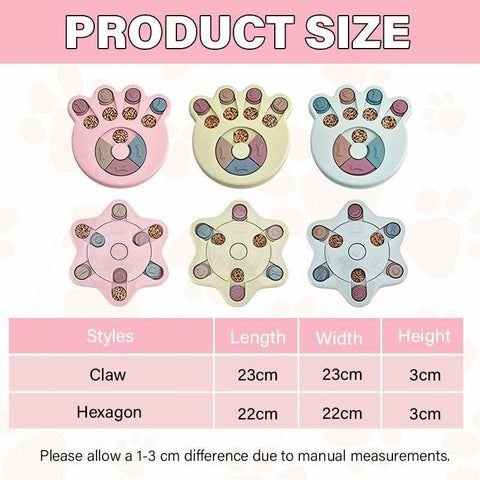 Dog Treat Dispenser Food Puzzle Toy Interactive Training Feeder Pet Supply Bowl - Hexagon-Green