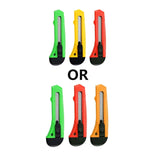 1/2/3PCS Utility Stanley Knife With Blades Blade Retractable Heavy Duty Box Cutter - Green-1PC