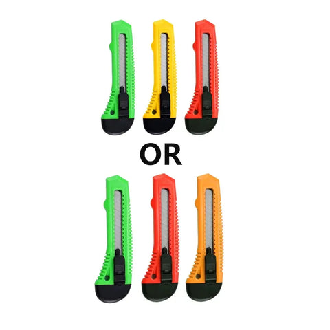 1/2/3PCS Utility Stanley Knife With Blades Blade Retractable Heavy Duty Box Cutter - Green-1PC