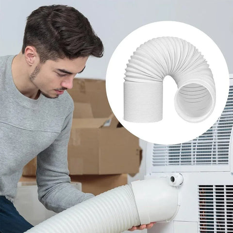 Portable Air Conditioner Exhaust Hose 13/15cm Extendable Vent Pipe PP Steel Wire - 2m x 13cm
