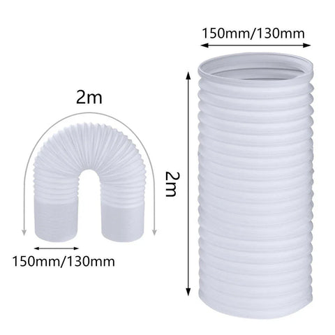 Portable Air Conditioner Exhaust Hose 13/15cm Extendable Vent Pipe PP Steel Wire - 3m x 13cm