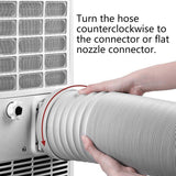 Portable Air Conditioner Exhaust Hose 13/15cm Extendable Vent Pipe PP Steel Wire - 3m x 13cm